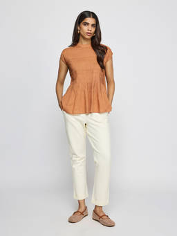 Label Ritu Kumar - Rust Candice Short Top