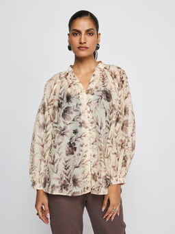 Label Ritu Kumar - Ecru Kylie Short Top