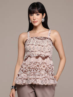 Label Ritu Kumar - Ecru Minara Top