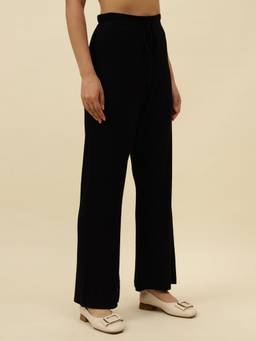 Beatnik - Black Acrylic Textured Pant