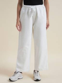 Beatnik - White Denim Plain Pant