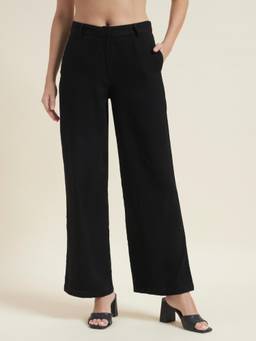 Beatnik - Black Twill Plain Trouser