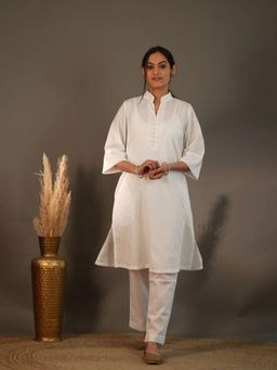 Mera Rang - Rozana White Kurta and Pant (Set of 2)