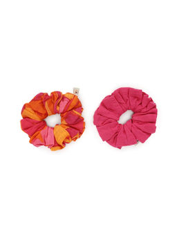 Fabindia - Pink Cotton Hair Scrunchie Set of 2