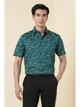 Allen Solly - Men Green Half Sleeves Formal Shirt