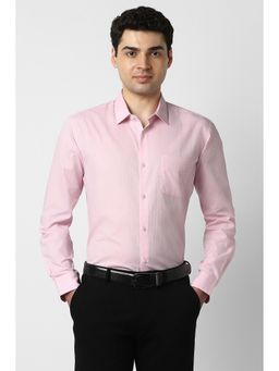 Peter England - Men Pink Nuvo Fit Full Sleeves Formal Shirt