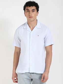 Tommy Hilfiger - Solid Regular Fit Cotton Casual Shirt