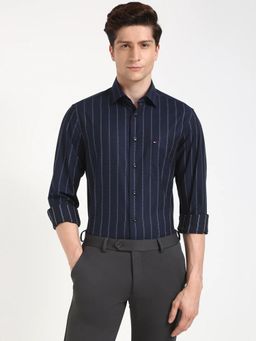 Tommy Hilfiger - Striped Regular Fit Cotton Formal Shirt