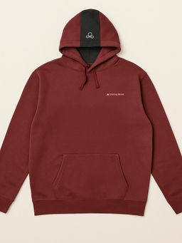 WOODLAND - A Skating Monk's Mens Wine Fs Hooded Sweatshirt