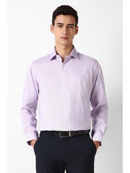 Van Heusen - Men Lilac Stripe Full Sleeves Formal Shirt