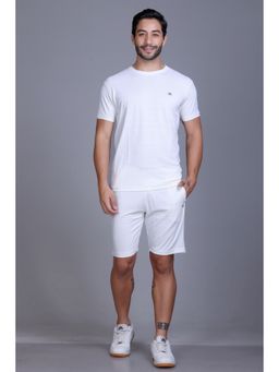 Parcel Yard - Men Summer Short Sleeve White T-Shirt and Shorts
