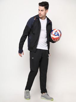 Dida - Men Hooded Comfort Fit Black Hoodie with Track Pant