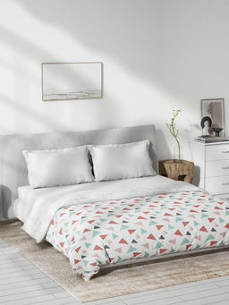 Ddecor Live Beautiful - Abstract Reversible Double Dohar - Red