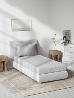 Ddecor Live Beautiful - Plain King 180 TC Bedsheet With 2 Pillow Covers - Grey
