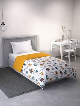 Ddecor Live Beautiful - Graphic Reversible Single Dohar - White