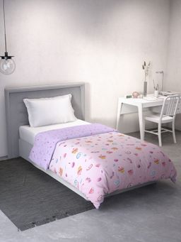 Ddecor Live Beautiful - Graphic Reversible Single Dohar - Pink