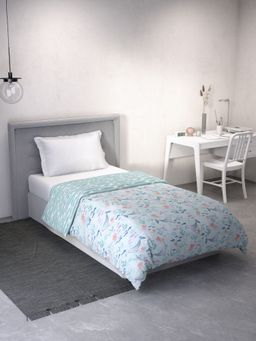 Ddecor Live Beautiful - Graphic Reversible Single Dohar - Blue