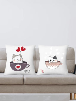 DecorTwist - Printed Cushion Cover With Filler