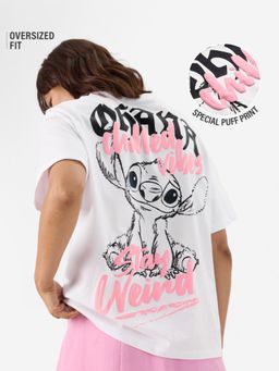 The Souled Store - Official Lilo & Stitch: Ohana Women Oversized T-Shirt