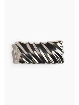 H&M - Women Silver Wavy Metal Clutch