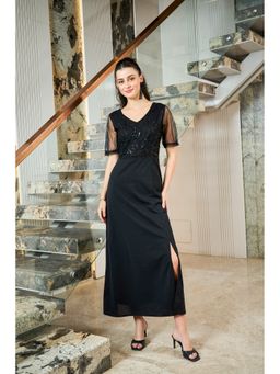 AAREIN - Black Embellished Maxi Dress