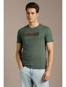 Louis Philippe - Men Green Crew Neck T-Shirt