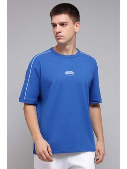 Reebok - Men Blue Printed T-Shirt
