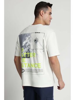 Reebok - Men White Printed T-Shirt