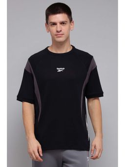 Reebok - Men Black Colorblock T-Shirt
