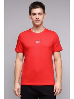 Reebok - Men Red Solid T-Shirt