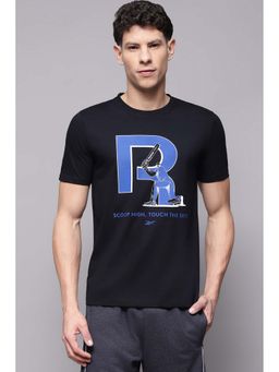 Reebok - Men Black Printed T-Shirt