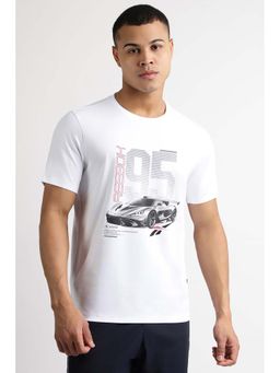 Reebok - Men White Printed T-Shirt