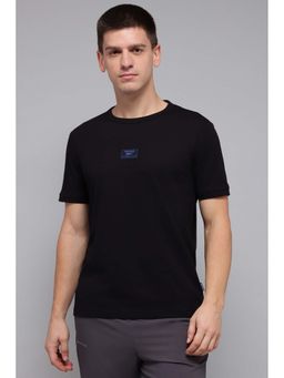 Reebok - Men Black Textured T-Shirt