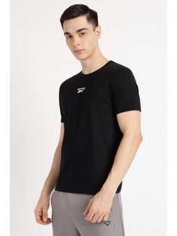 Reebok - Men Black Solid T-Shirt