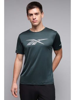 Reebok - Men Green Printed T-Shirt