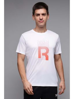 Reebok - Men White Printed T-Shirt