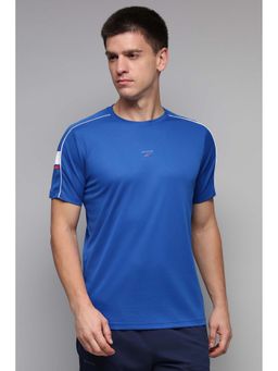 Reebok - Men Blue Solid T-Shirt