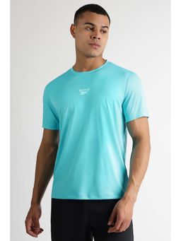 Reebok - Men Blue Solid T-Shirt