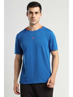 Reebok - Men Blue Colorblock T-Shirt