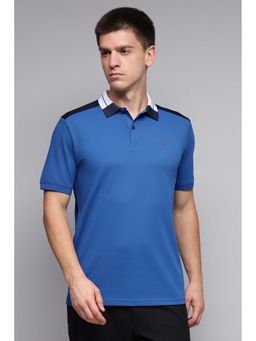 Reebok - Men Blue Solid Polo T-Shirt