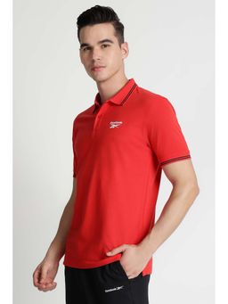 Reebok - Men Red Solid Polo T-Shirt