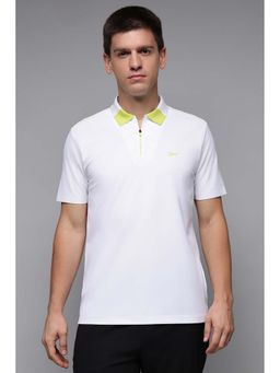 Reebok - Men White Solid Polo T-Shirt