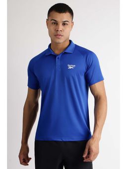 Reebok - Men Blue Solid Polo T-Shirt