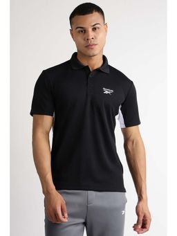Reebok - Men Black Solid Polo T-Shirt