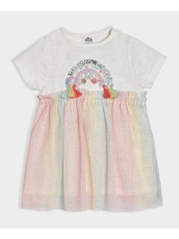 Mi Arcus - Cotton Knee Length Dress for Girls