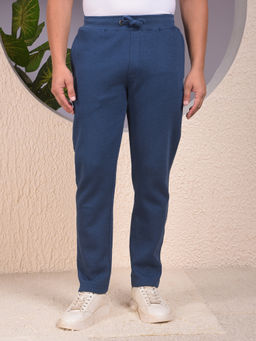 CRIMSOUNE CLUB - Men Blue Comfortable Knitted Trackpant