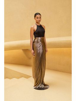 SOTBELLA - Gold Evening Maxi Dress