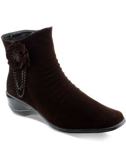 SHUZ TOUCH - Women Solid Heeled Boots Brown