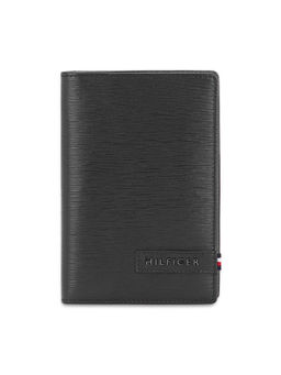 Tommy Hilfiger - Kongsvinger Men Leather Passport Case Wallet For Men - Black