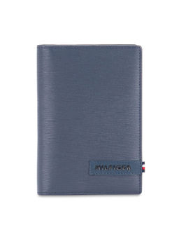 Tommy Hilfiger - Kongsvinger Men Leather Passport Case Wallet For Men - Navy